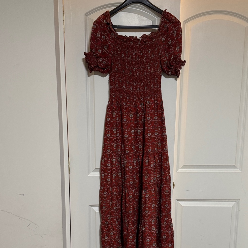 Max Studio Red Floral Maxi Dress